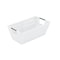 Simplify Small Shelf Storage Rattan Tote Basket in White 25454-WHITE - alternate 1